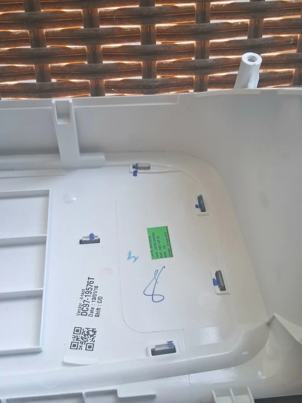 wa50m7450aw/A4 Samsung Washer Control White Panel Assembly with Knob DC97-19576T